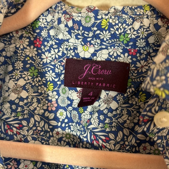 J. Crew Slim perfect button down shirt in Liberty® Summer Blooms blue white sz 4 - Picture 8 of 9